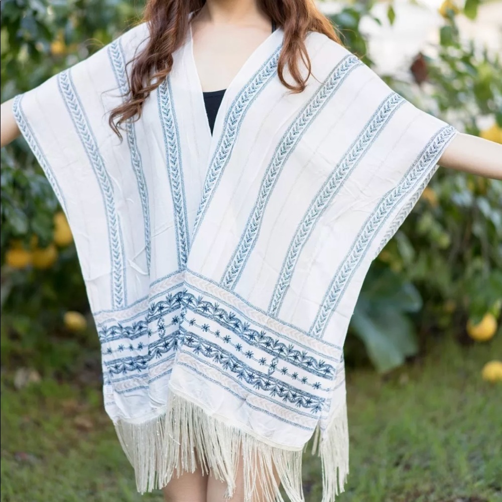 New kimono swim bikini cover up shawl boho top